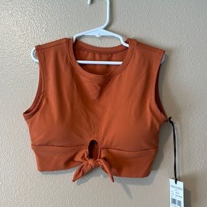 NWT Robin Piccone Ava Burnt Orange tank bikini size small